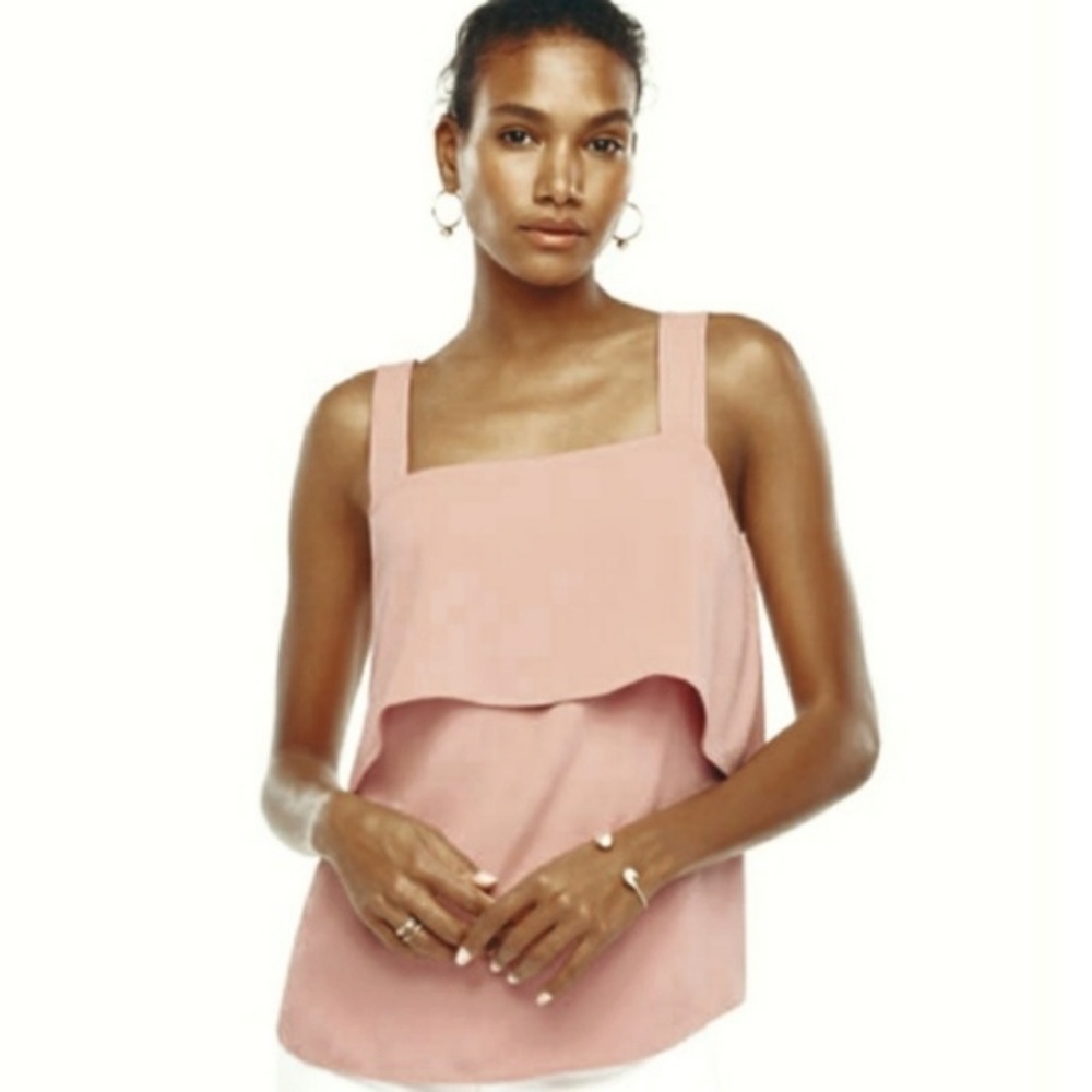 Ann Taylor Double Layer Flounce Tank